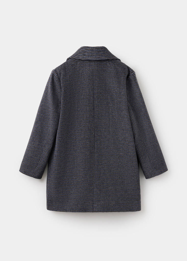 Long houndstooth coat — Chocolate