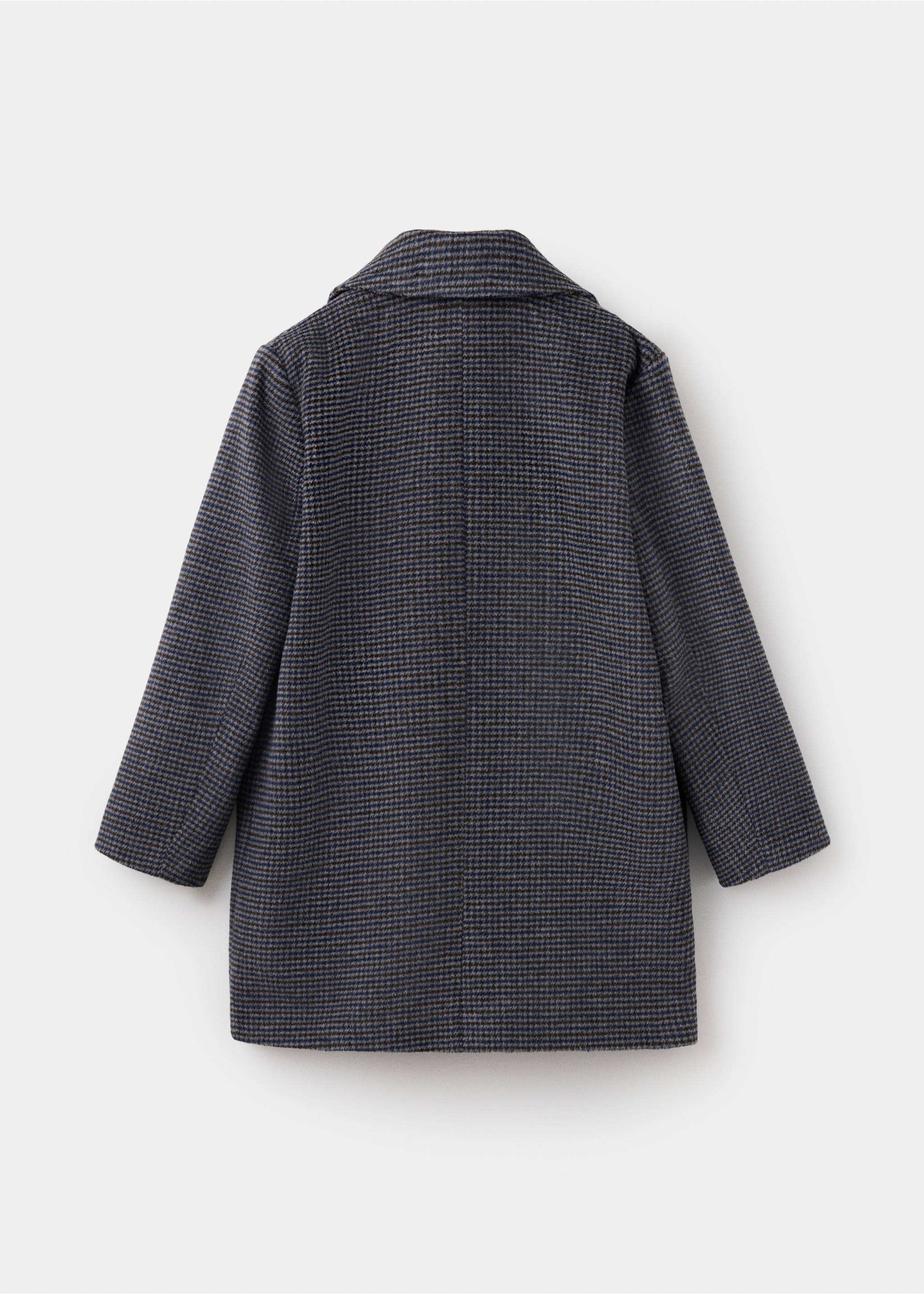 Long houndstooth coat - Reverse of the article, Chocolate. Ref: 37084431-00.