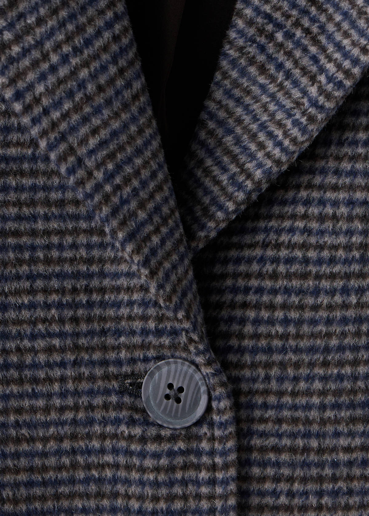 Long houndstooth coat — Chocolate