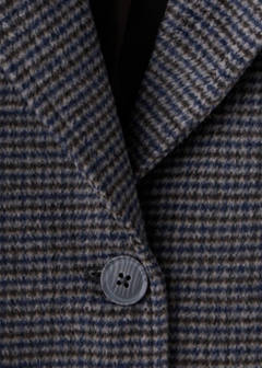 Long houndstooth coat — Chocolate 4
