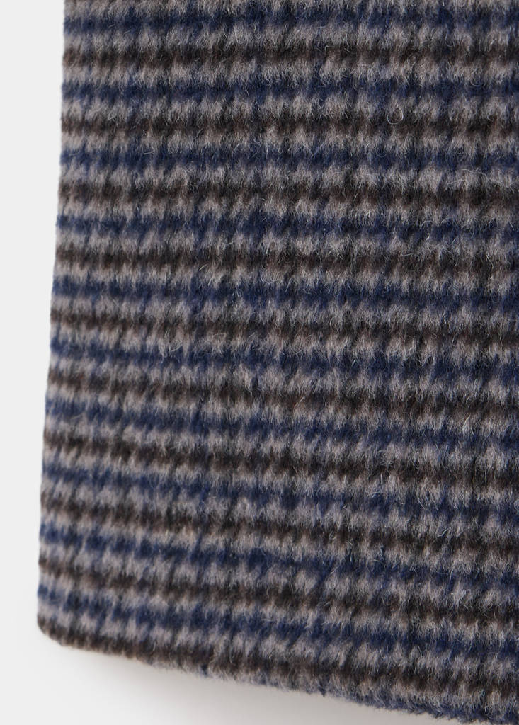 Long houndstooth coat — Chocolate