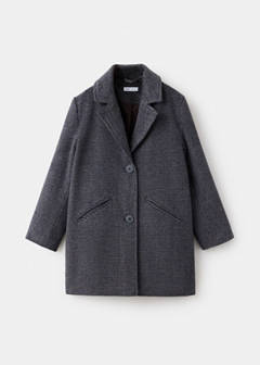 Long houndstooth coat — Chocolate 3