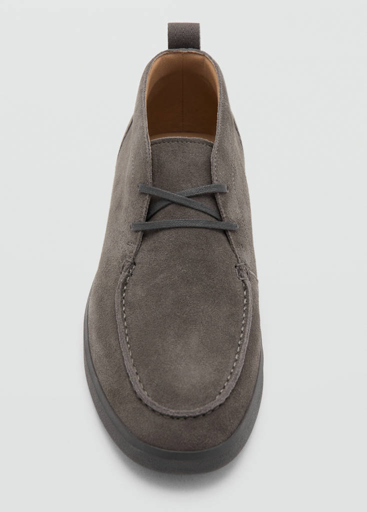 Suede leather ankle boots — Grey