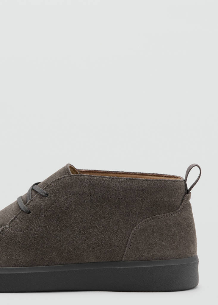 Suede leather ankle boots — Grey