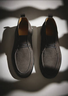 Suede leather ankle boots — Grey 5