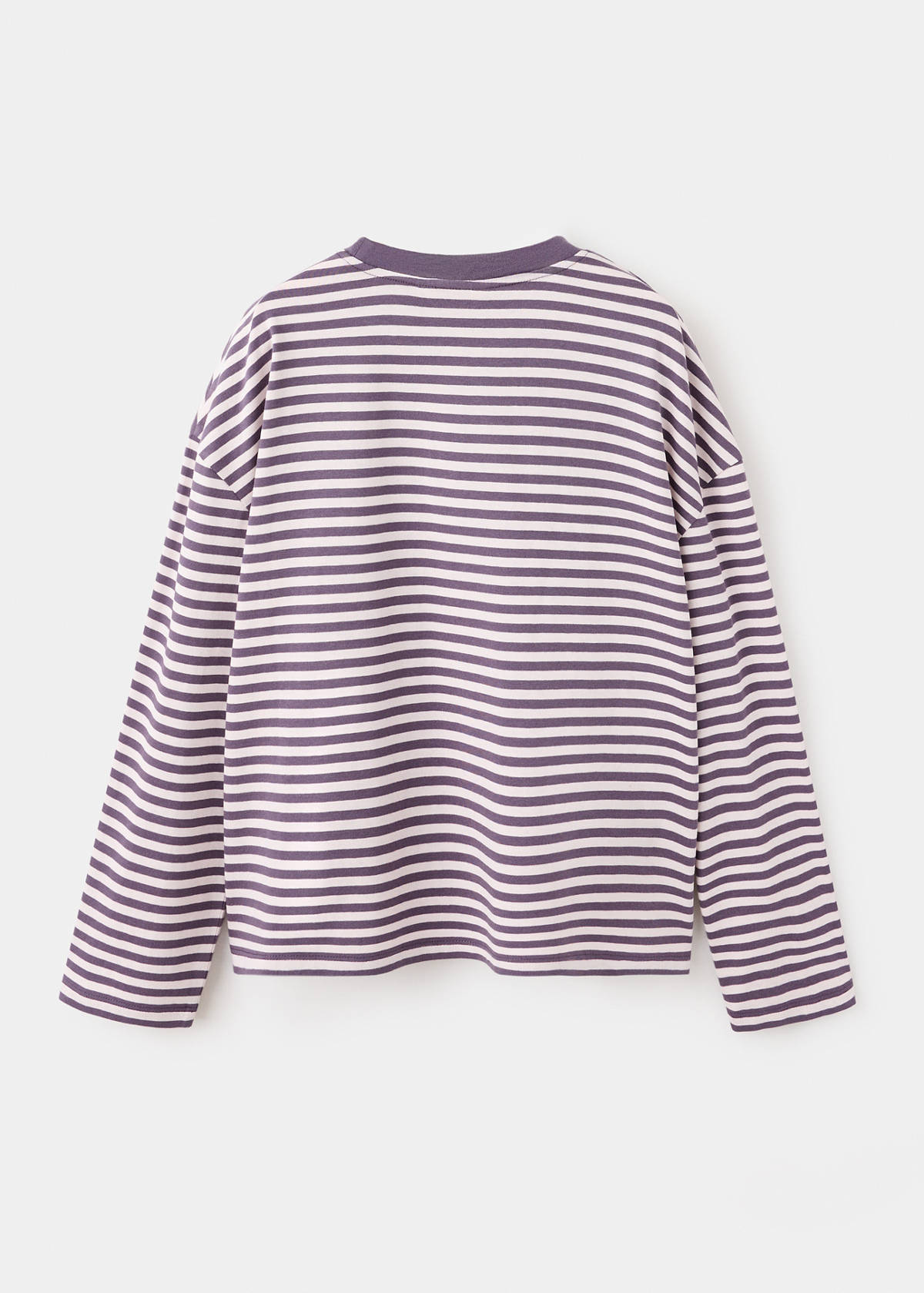 Striped t-shirt with embroidered detail — Purple