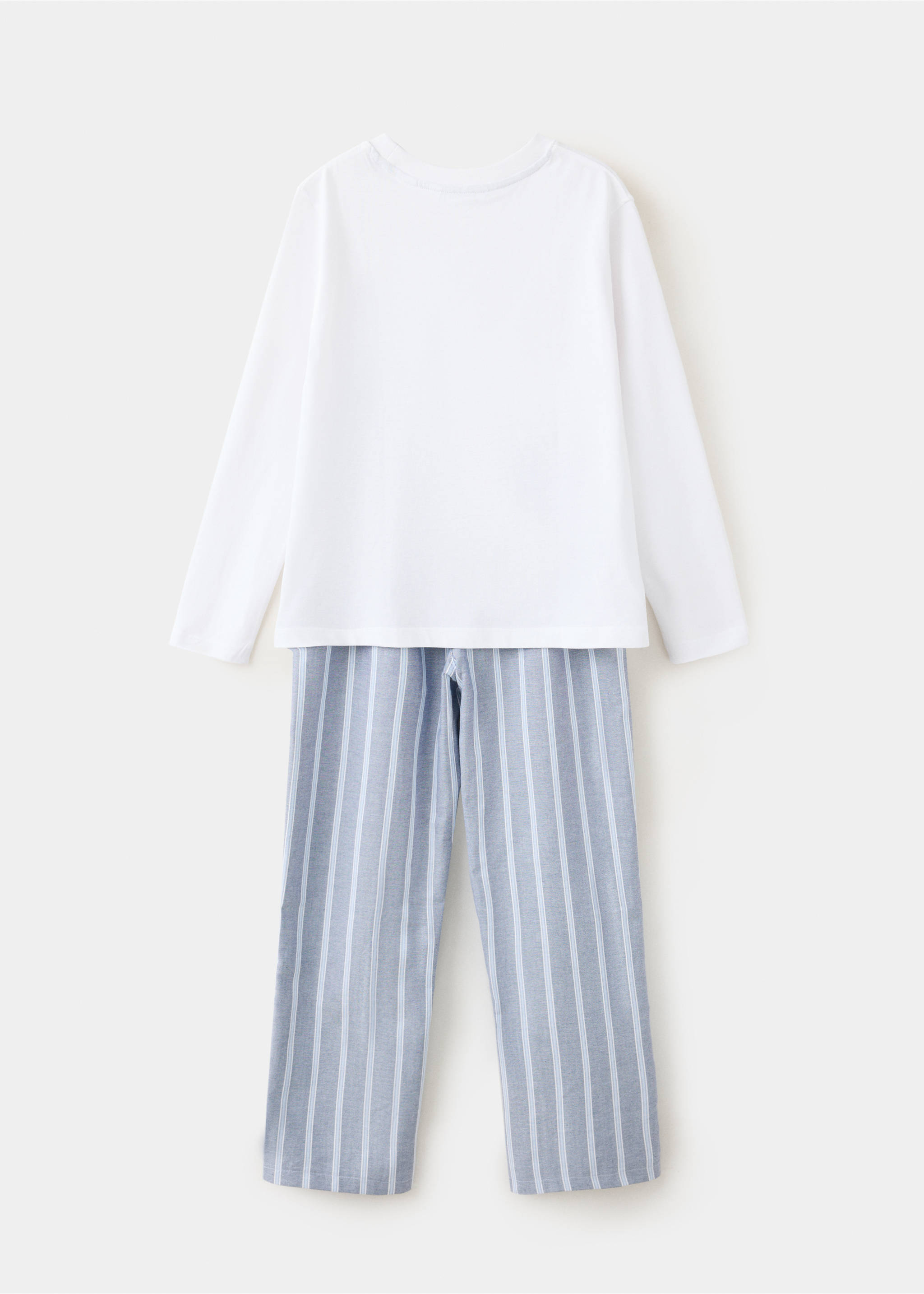 Pijama completo rayas - Reverso del artículo, Blanco. Ref: 37084434-00.