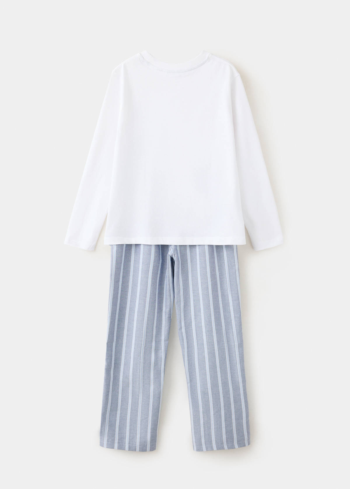 Striped pyjama set — White