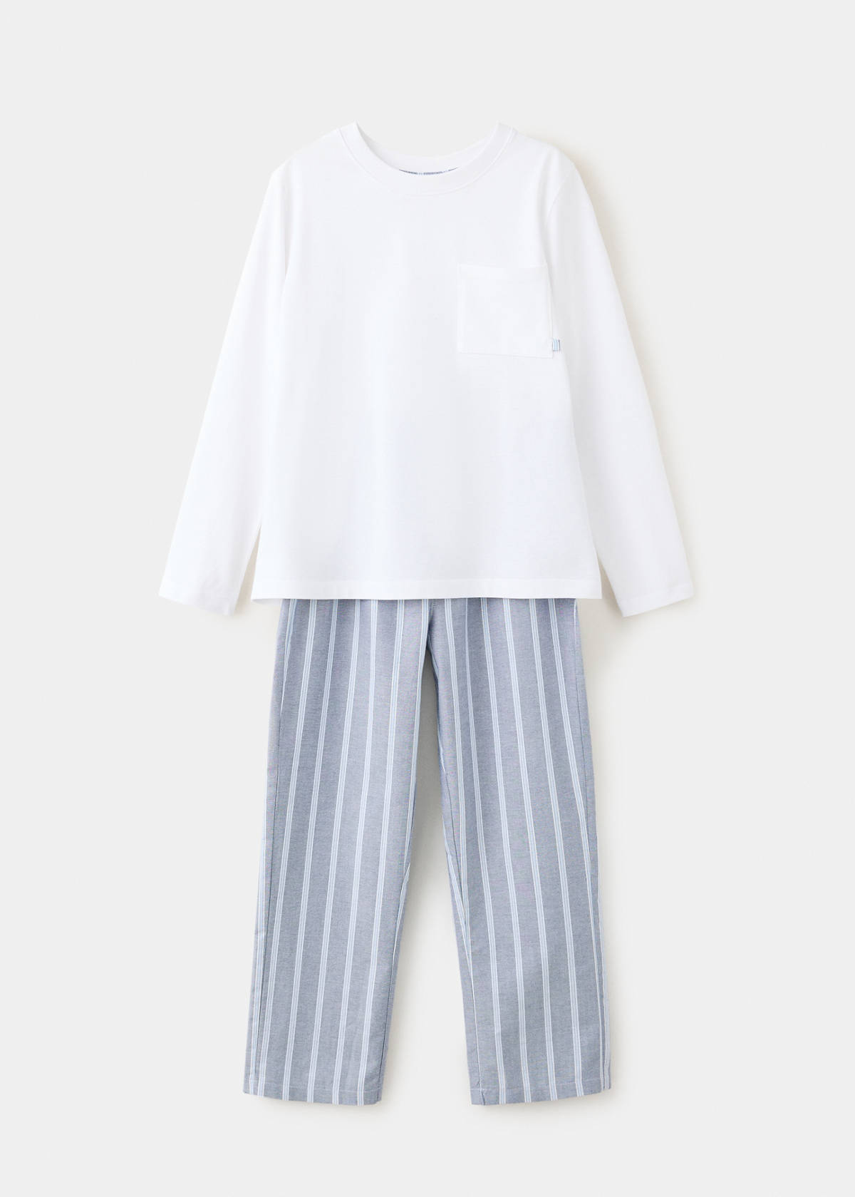 Striped pyjama set — White
