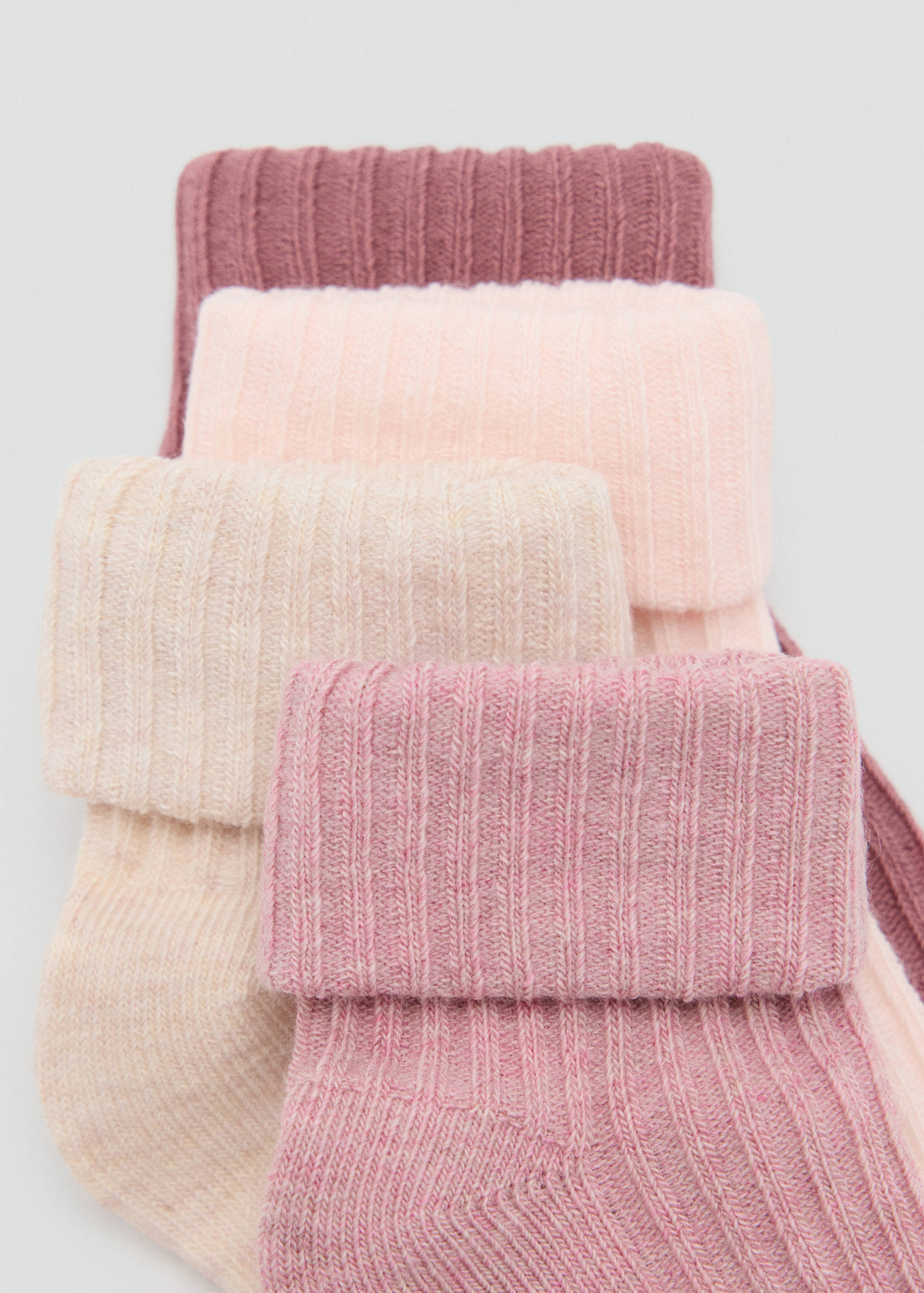 4 pack ribbed socks - Reverse of the article