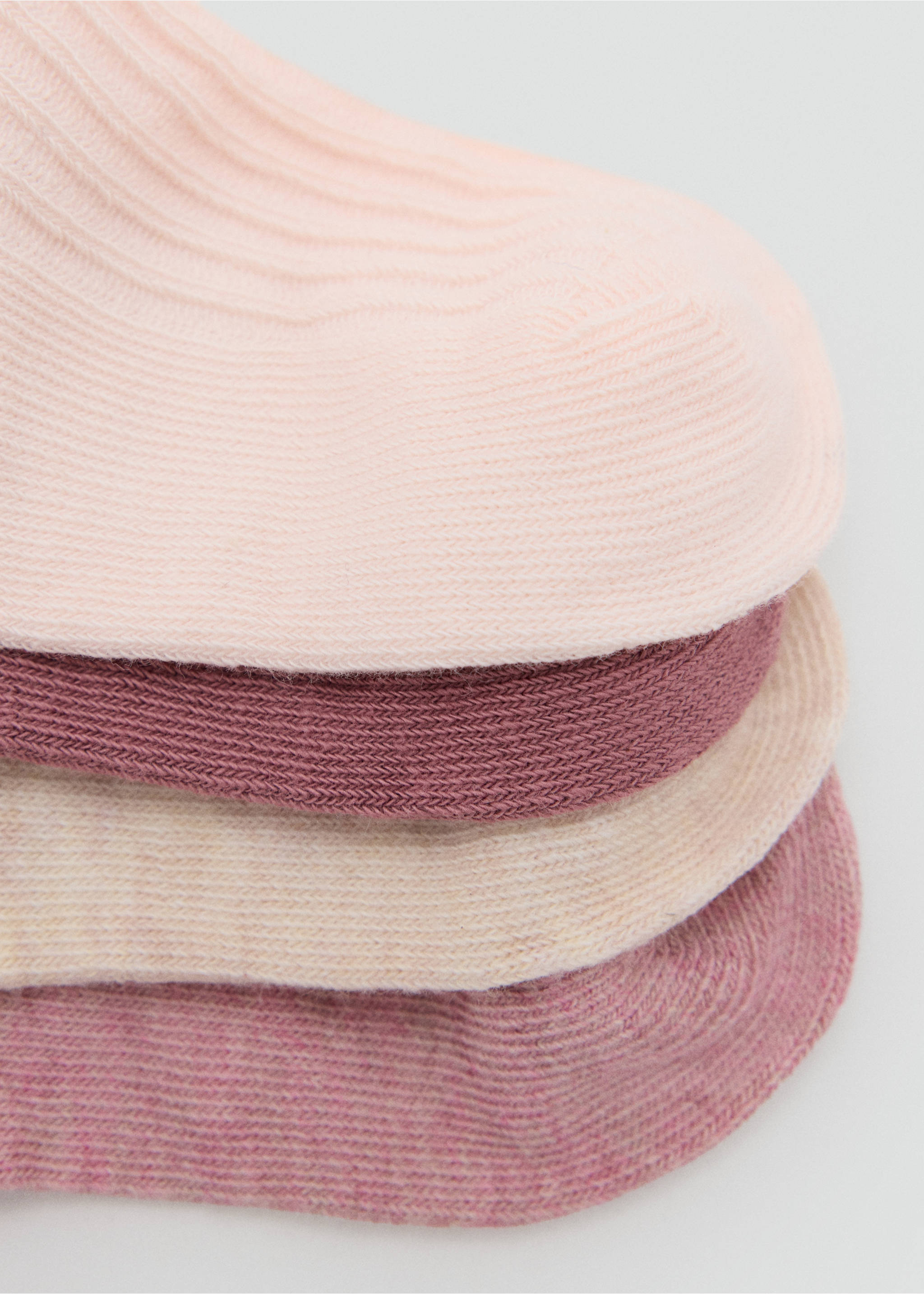 4 pack ribbed socks - Details of the article 8, Pink. Ref: 37084435-00.