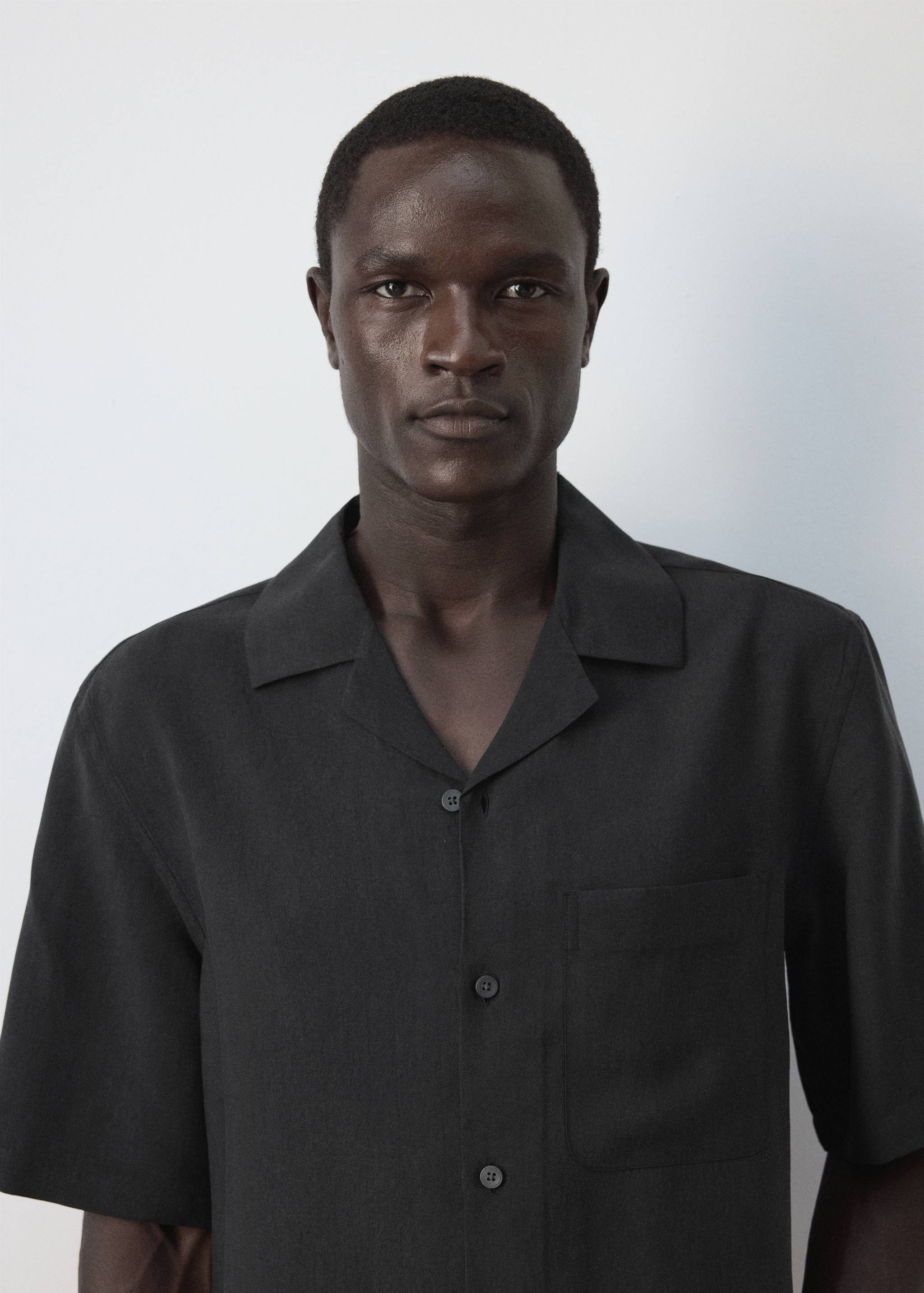 Modal blend shirt with pocket - Details of the article 1