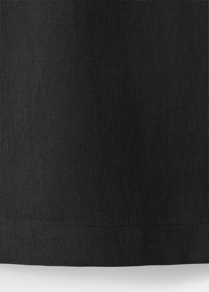 Modal blend shirt with pocket — Black