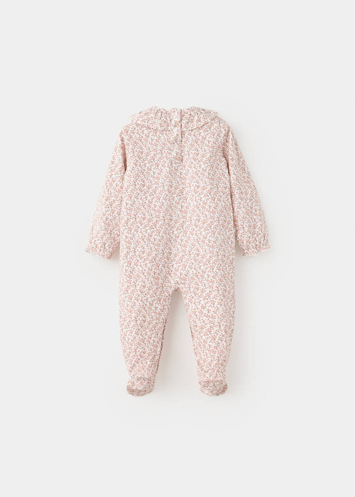 Printed pyjamas with frill detail — Pink