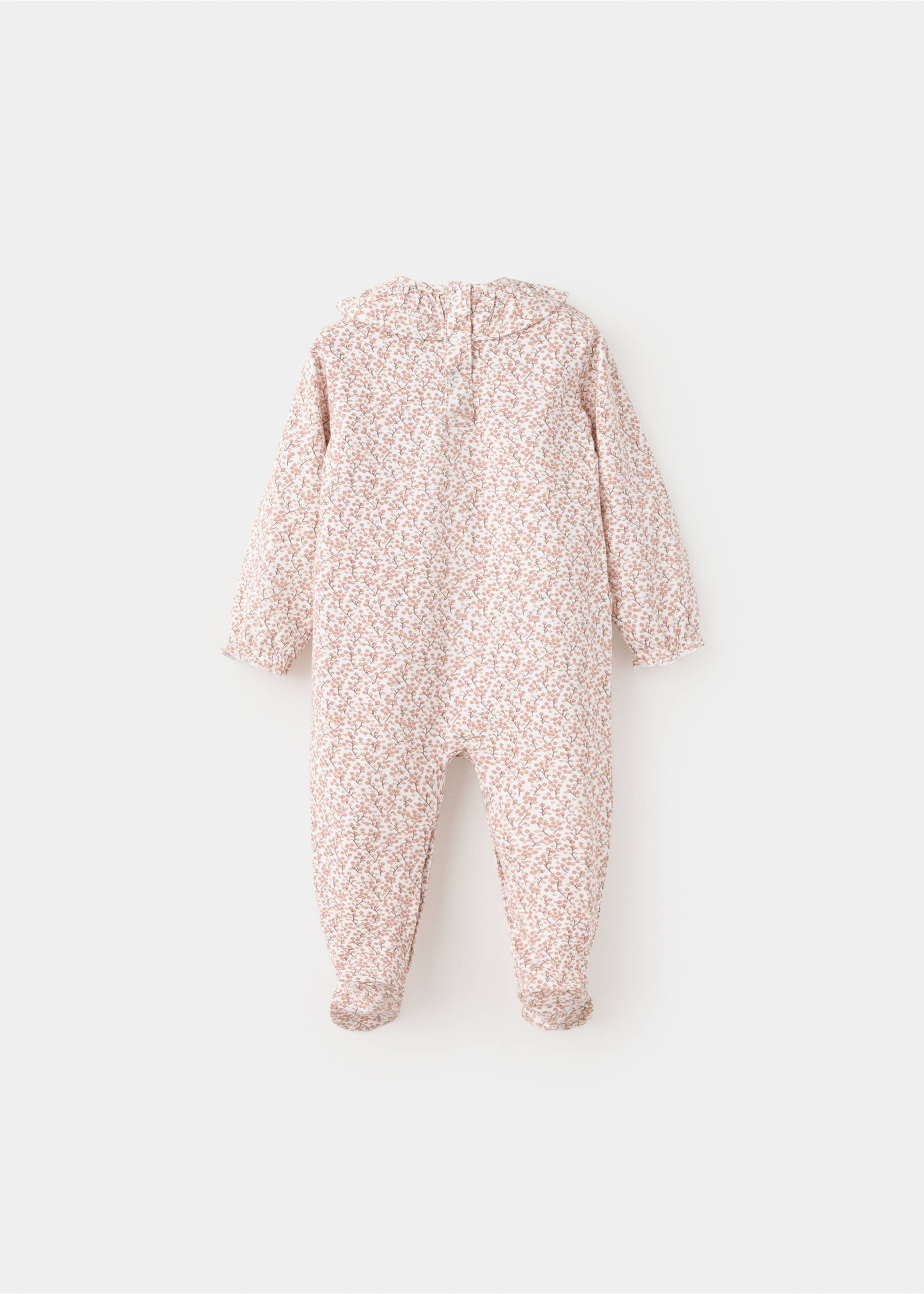 Bedrukte pyjama met volants - Achterkant van het artikel, Roze. Ref: 37084437-00.