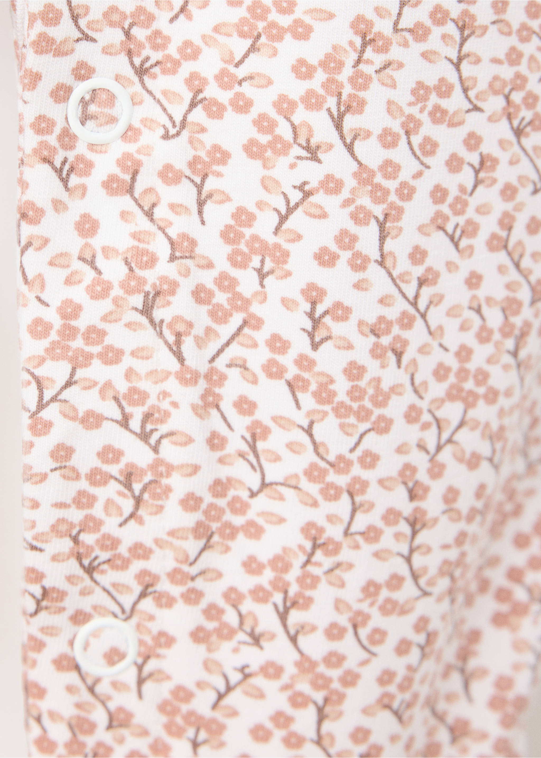 Bedrukte pyjama met volants - Detail van het artikel 0, Roze. Ref: 37084437-00.