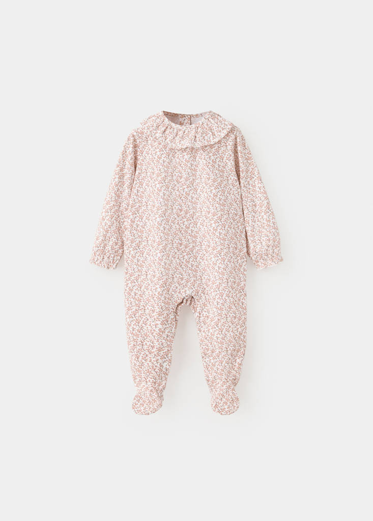 Printed pyjamas with frill detail — Pink