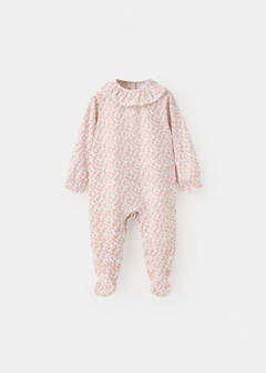 Printed pyjamas with frill detail — Pink 1