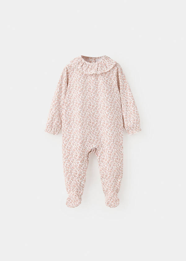 Printed pyjamas with frill detail — Pink