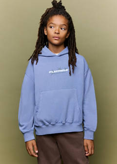Garment-dyed balloon sweatshirt — Indigo Blue 1