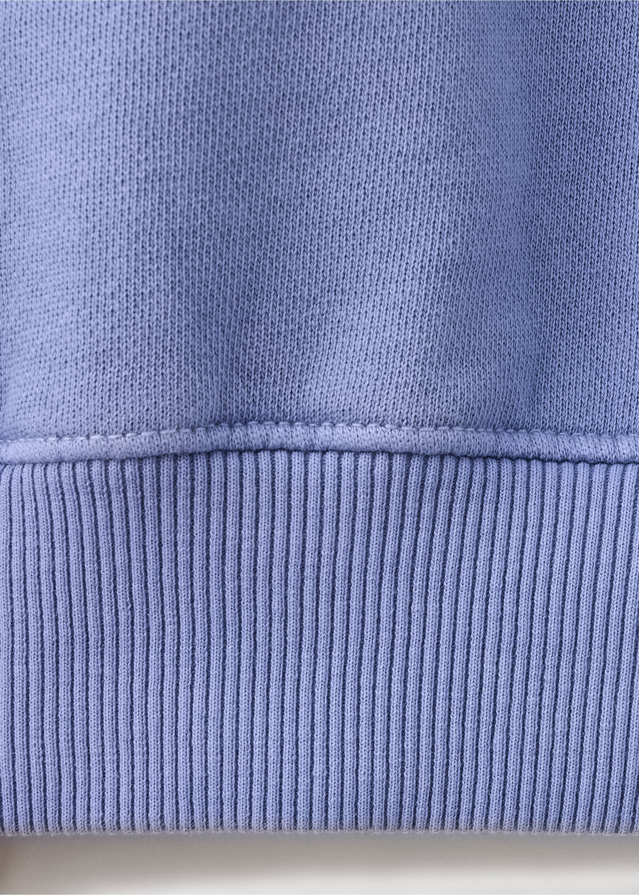 Mikina balloon garment-dyed - Detail zboží 0, Modrá indigo. Ref: 37084438-00.