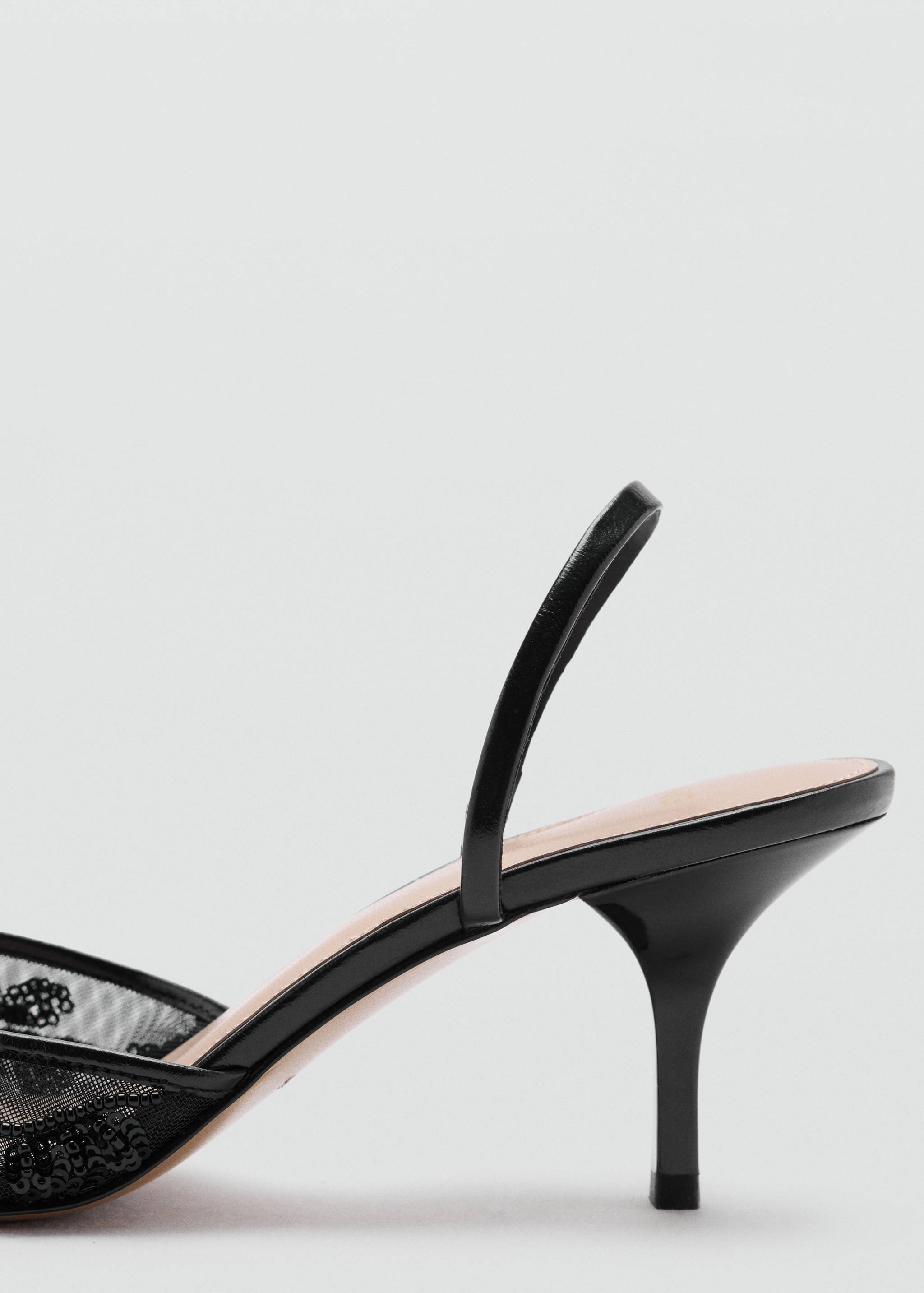 Kitten-heel shoes embroidered with sequins - Details of the article 1