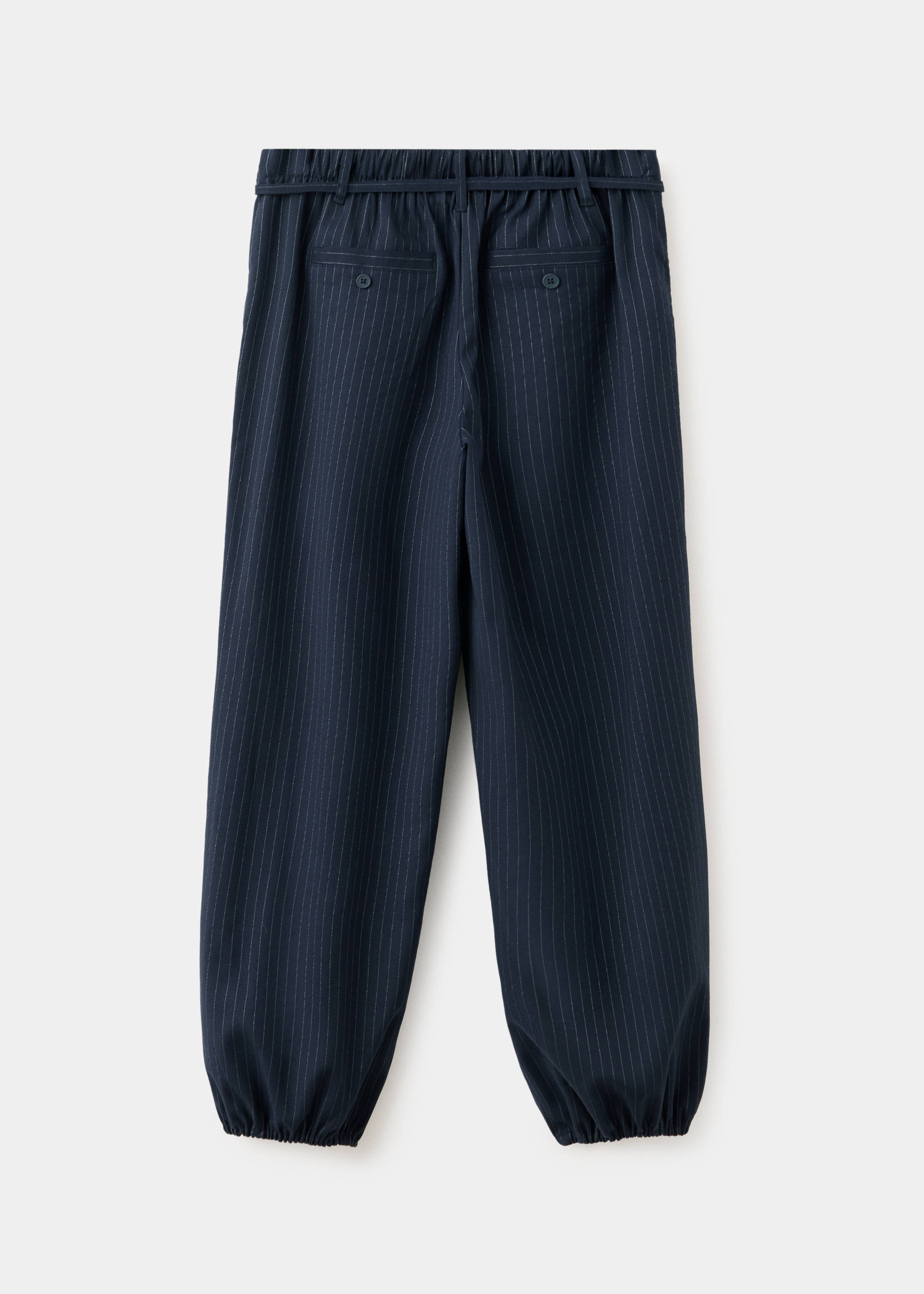 Pinstripe harem trousers with Lurex - Reverse of the article