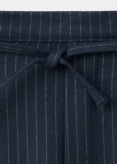 Pinstripe harem trousers with Lurex — Navy 4
