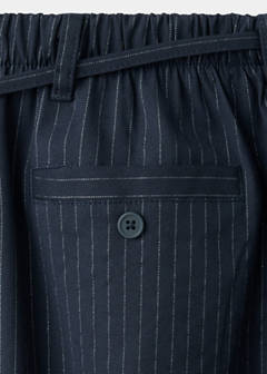 Pinstripe harem trousers with Lurex — Navy 6