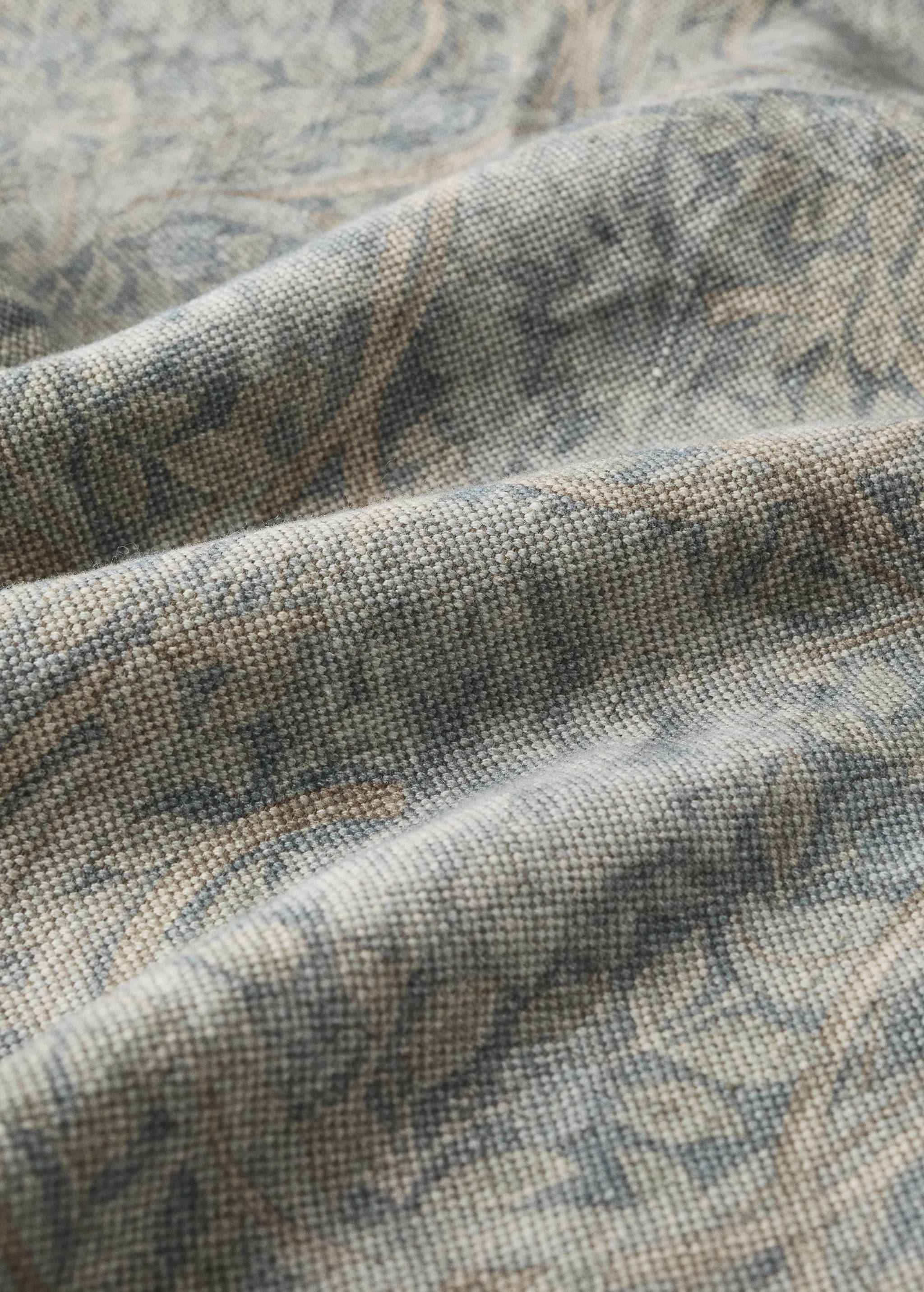 Floral print cotton-linen bedspread for 130/140/150 cm bed - Details of the article 1