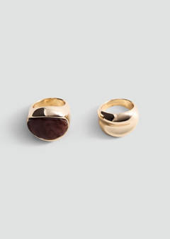2-pack combined rings — Gold 1