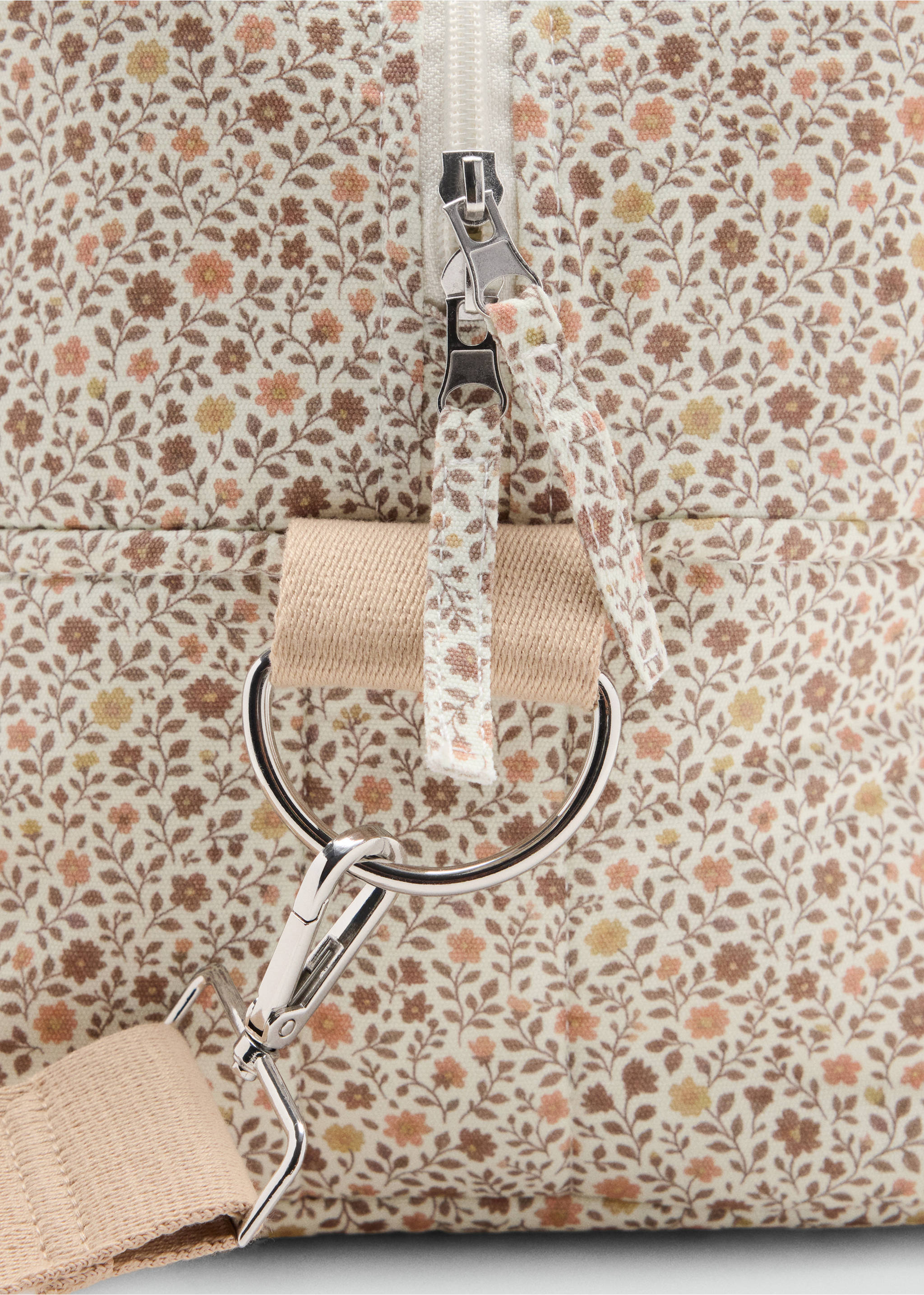 حقيبة أمومة بنقشة زهور - تفاصيل المنتج 1, سكري. Ref: 37084446-00.