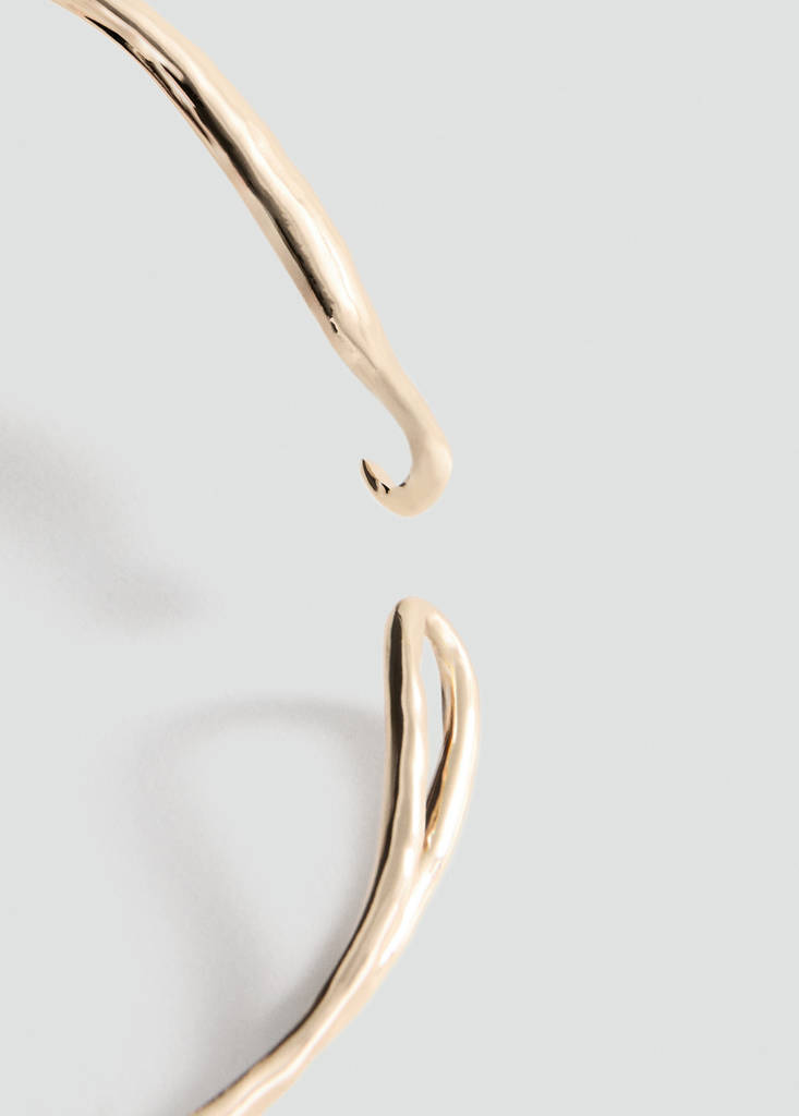 Rigid hook necklace — Gold