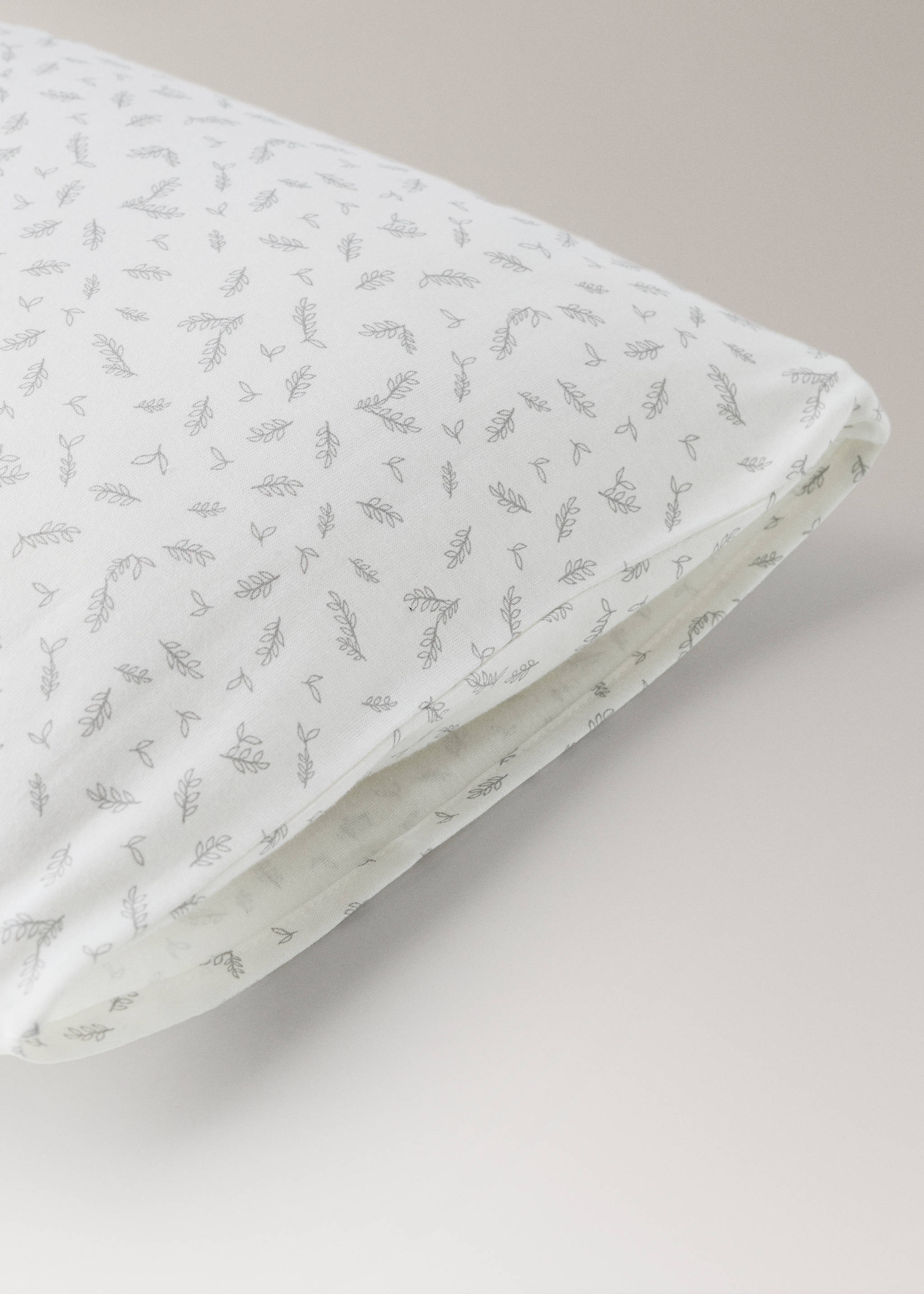 Floral print cotton cot pillowcase 30x50 cm - Details of the article 1