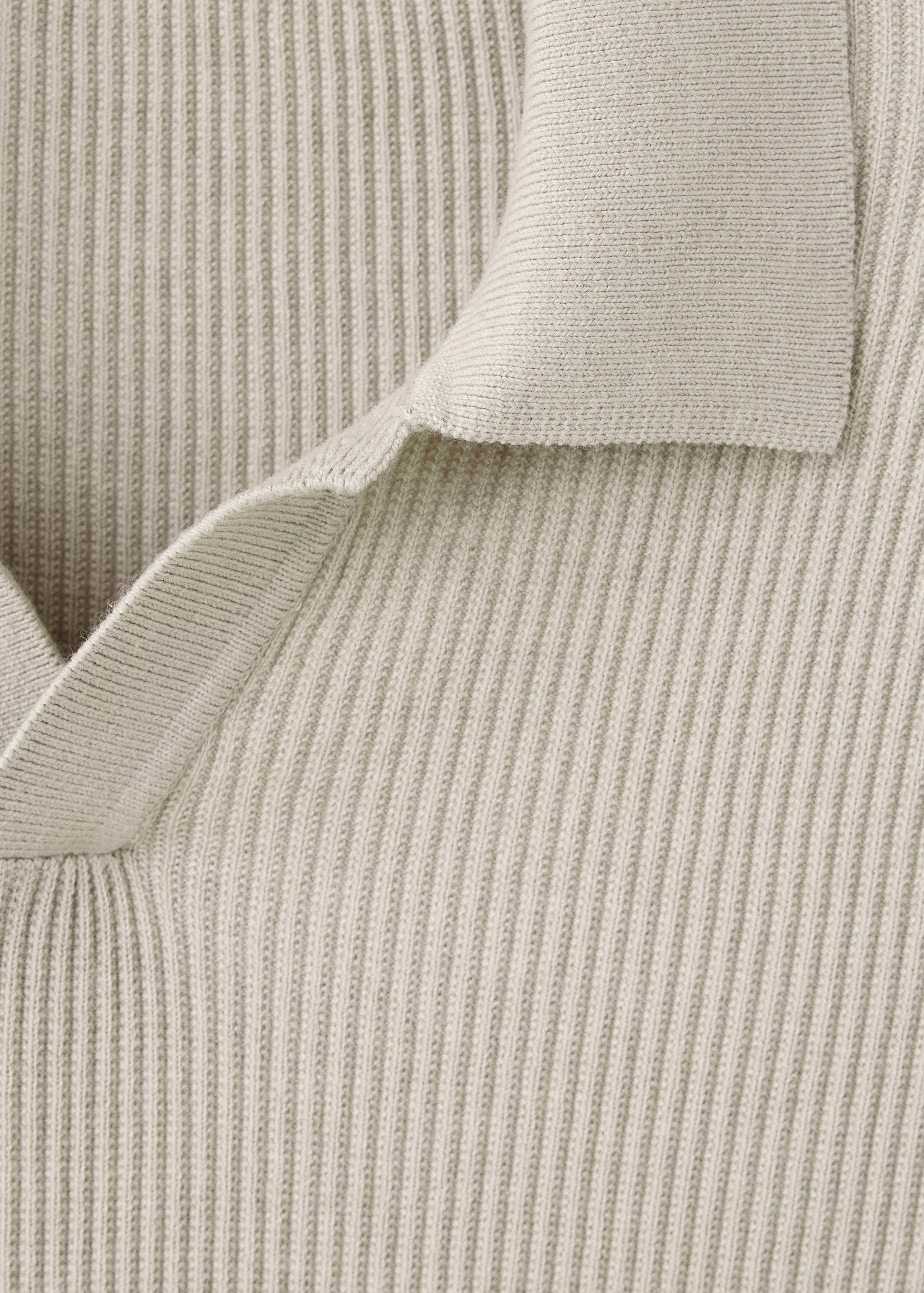 Polo coton mélangé maille côtelée - Détail de l'article 8