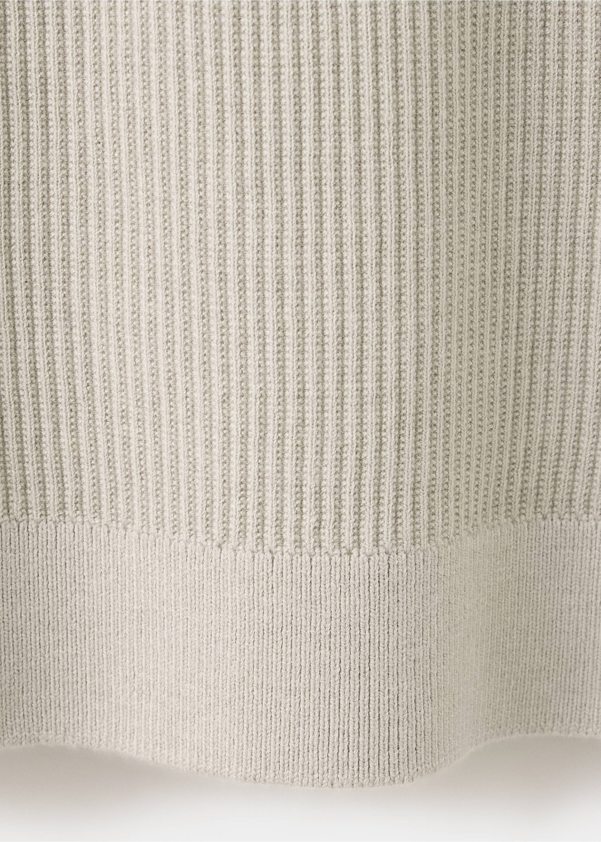 Polo coton mélangé maille côtelée - Détail de l'article 0, Beige. Ref: 37084460-00.