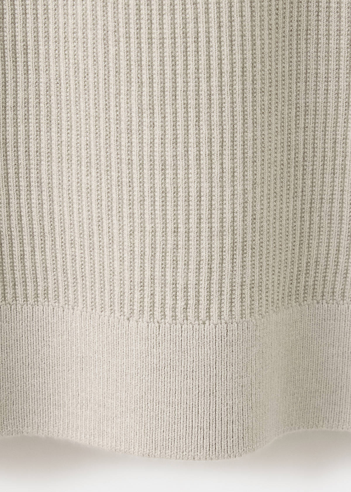 Rib-knit cotton-blend polo shirt — Beige