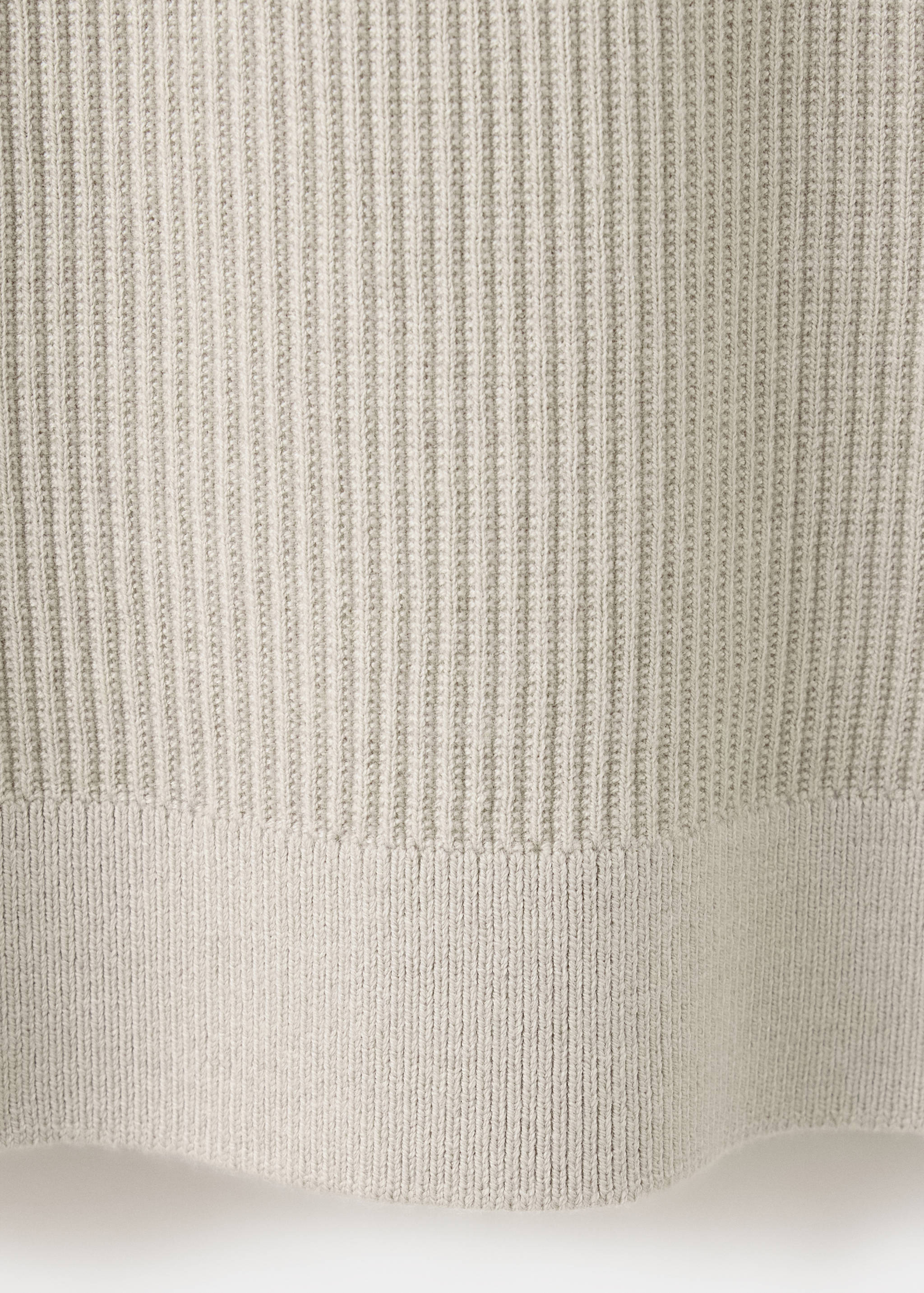 Polo coton mélangé maille côtelée - Détail de l'article 0