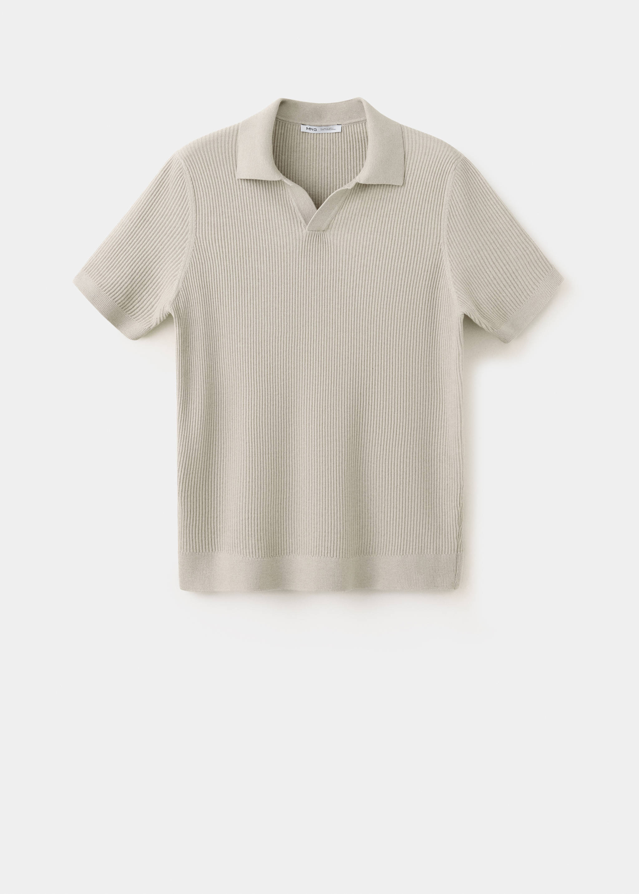 Polo coton mélangé maille côtelée - Article sans modèle