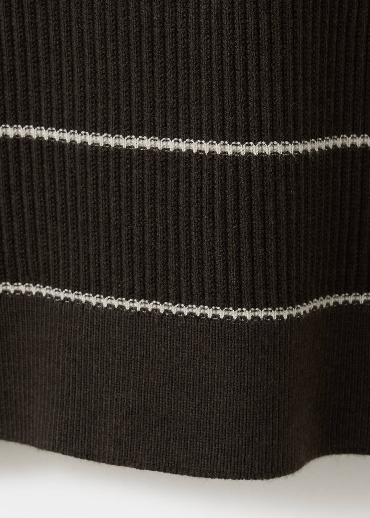 Rib-knit cotton-blend polo shirt — Chocolate