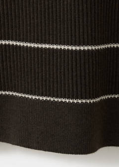 Rib-knit cotton-blend polo shirt — Chocolate 10