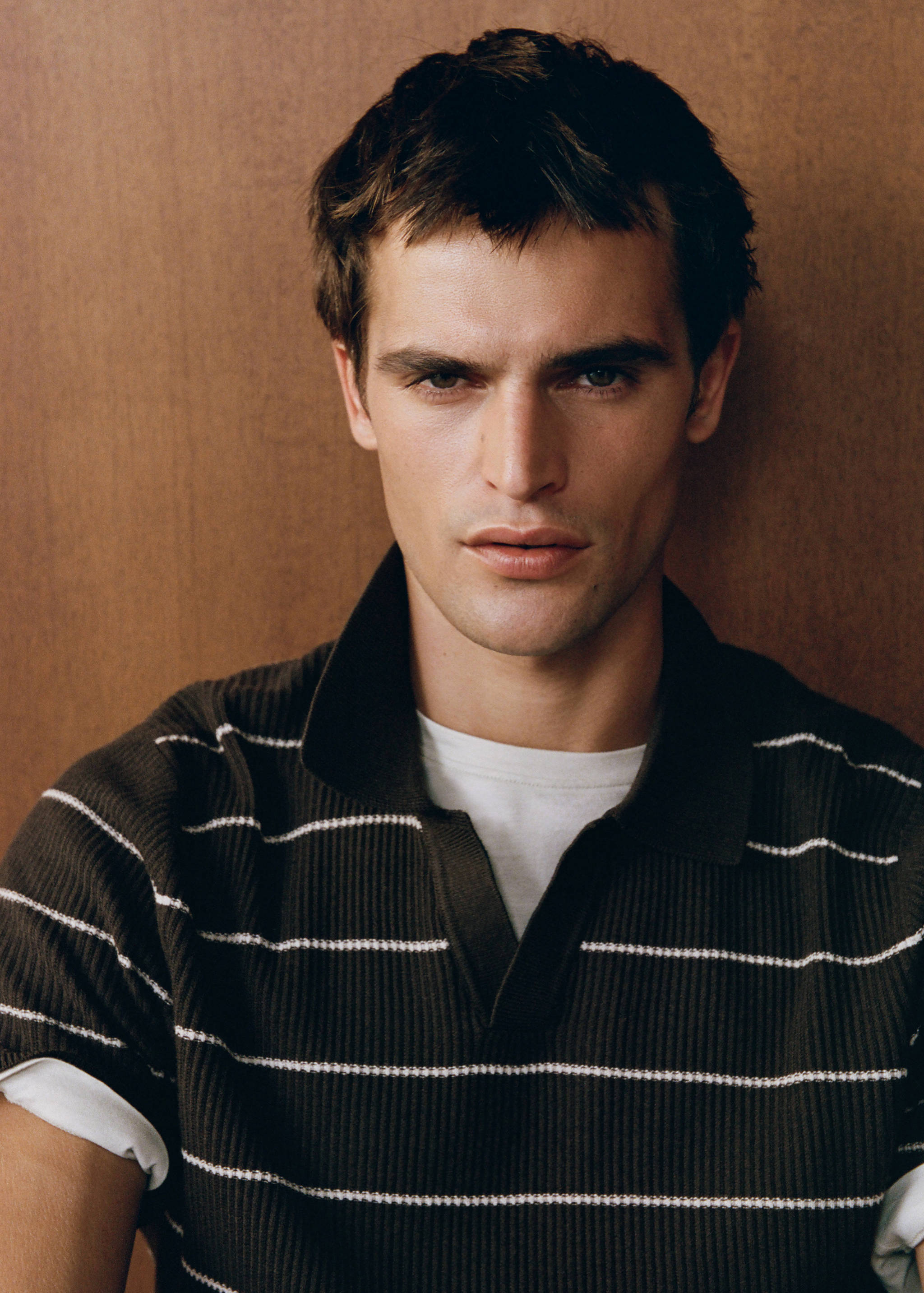 Rib-knit cotton-blend polo shirt - Details of the article 5