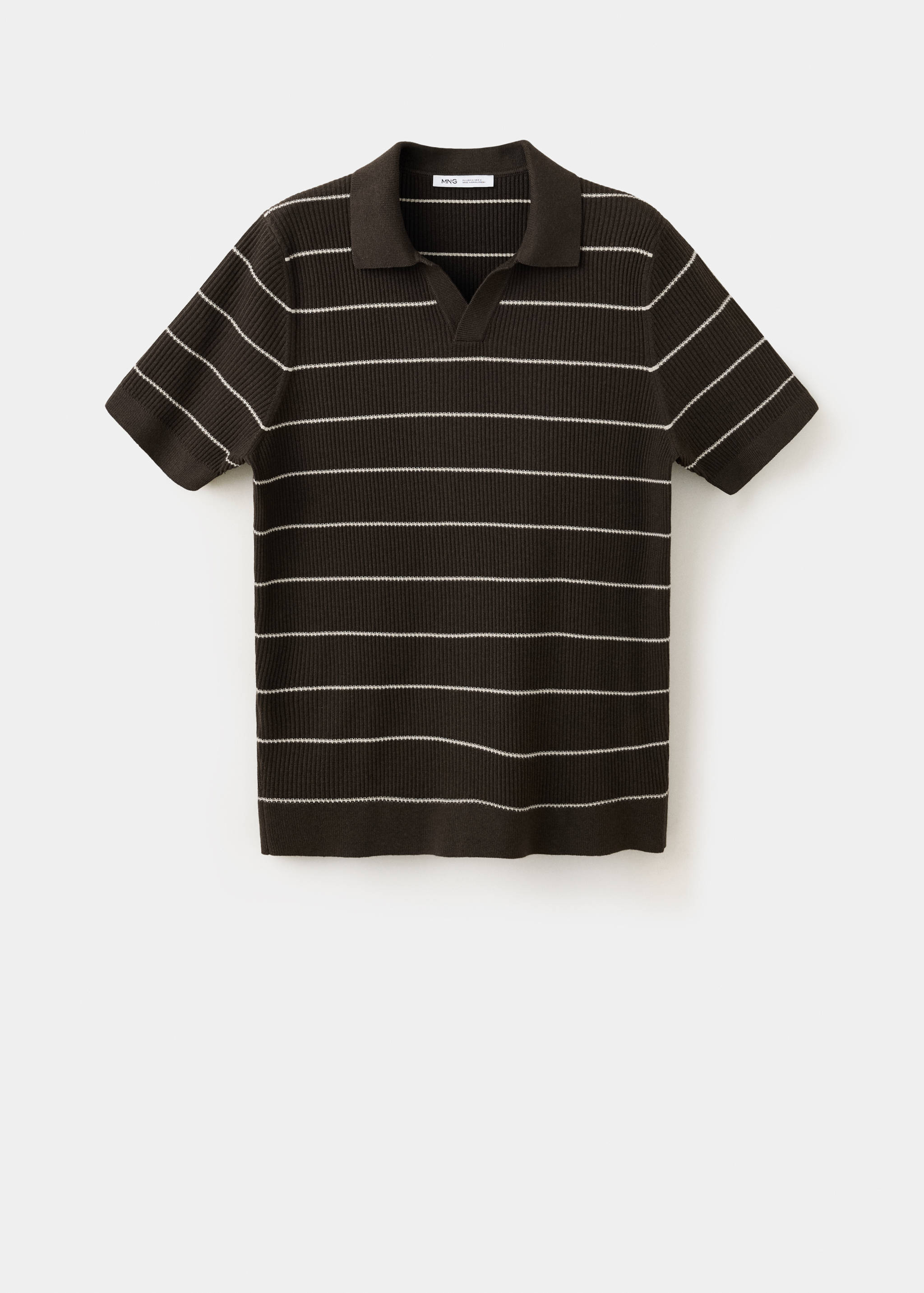 Polo coton mélangé maille côtelée - Article sans modèle