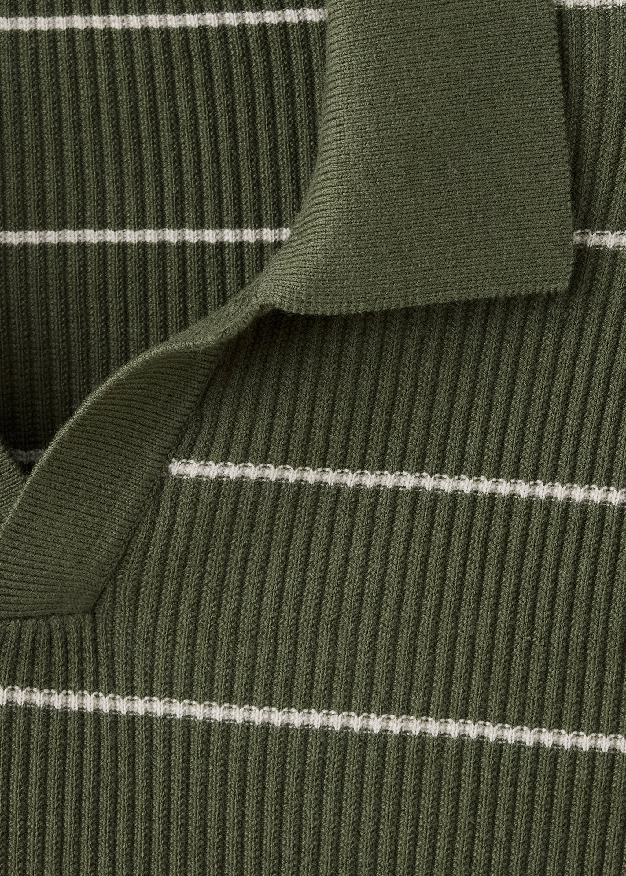Polo coton mélangé maille côtelée - Détail de l'article 8