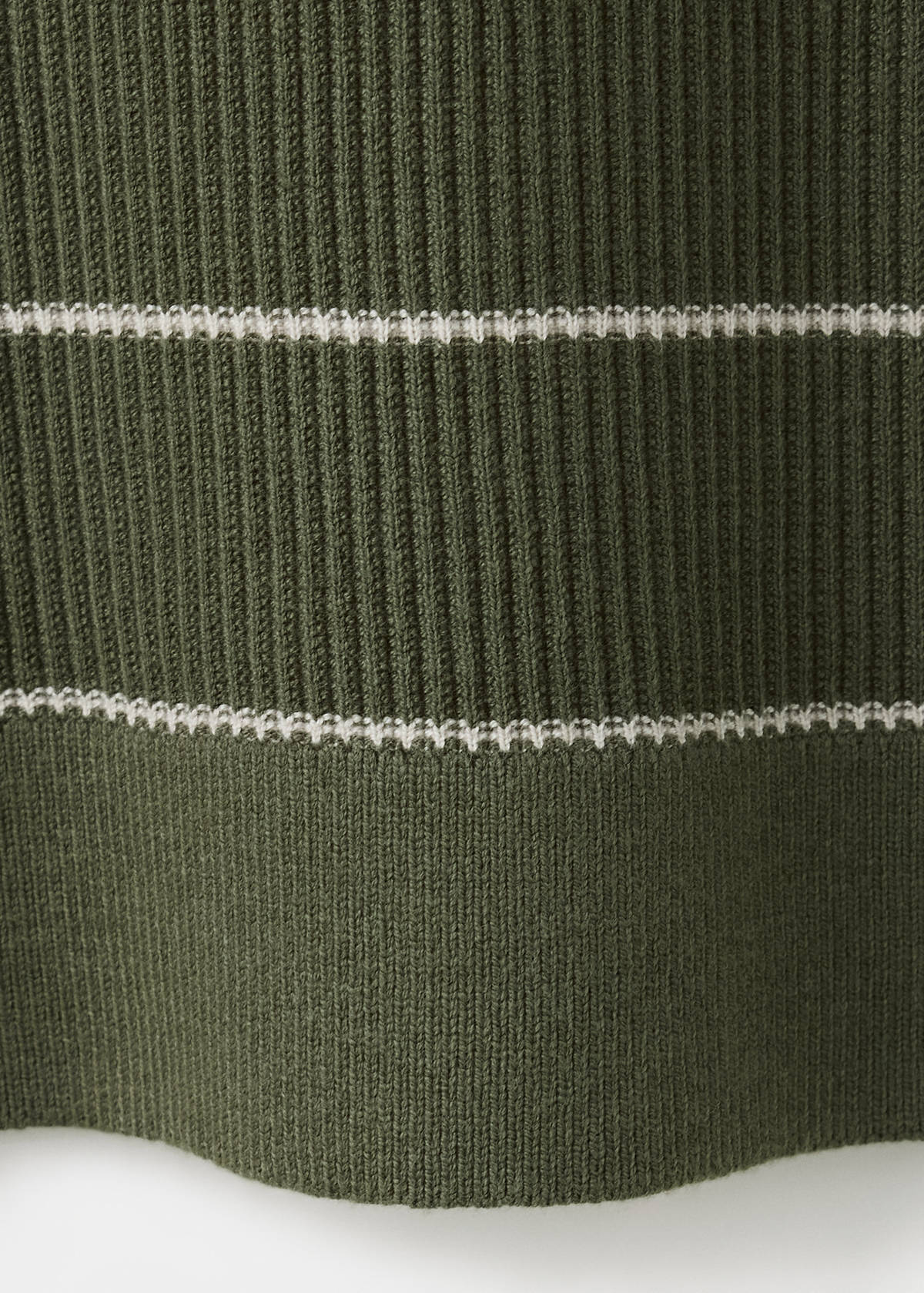 Rib-knit cotton-blend polo shirt — Olive Green