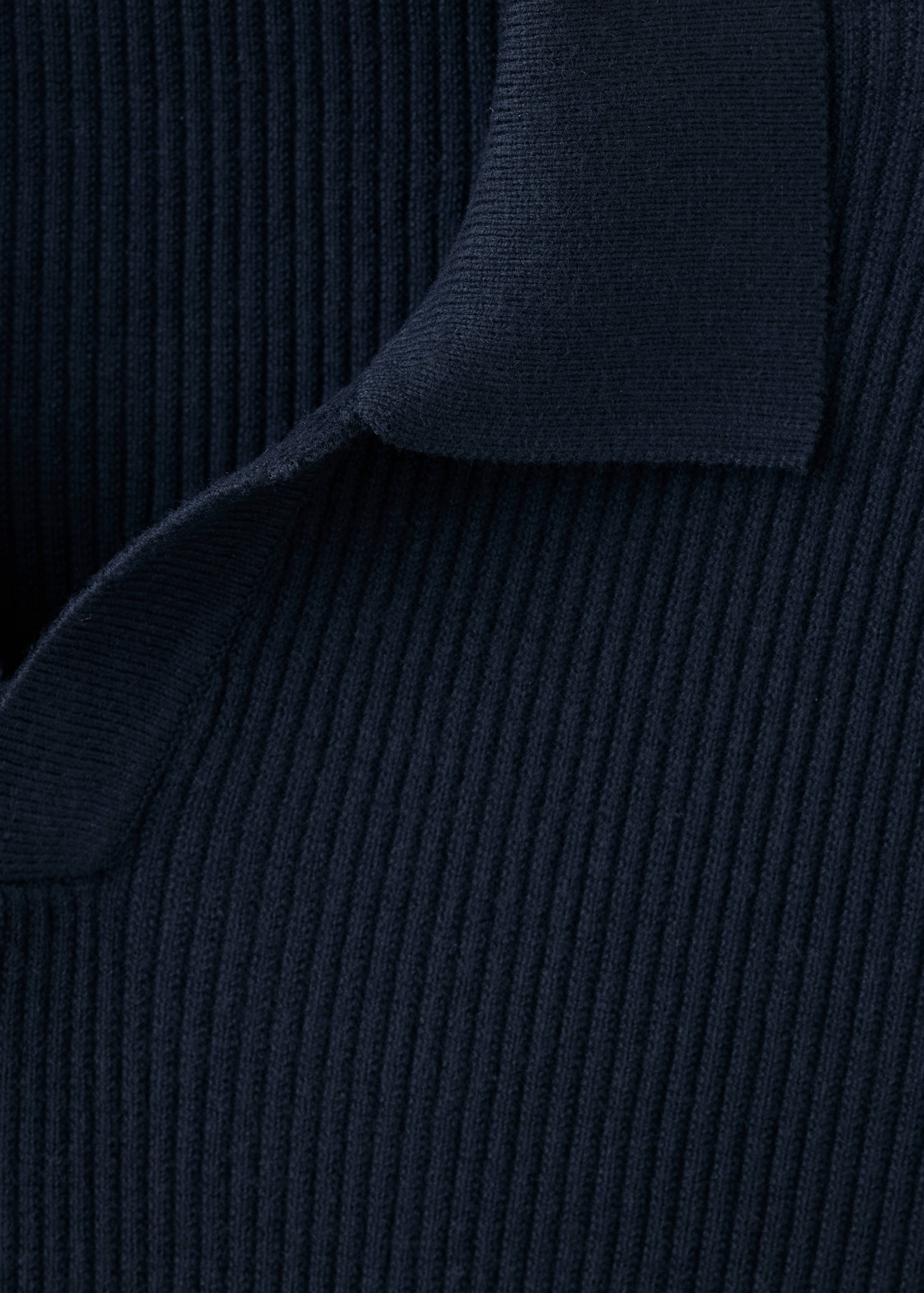 Polo coton mélangé maille côtelée - Détail de l'article 8