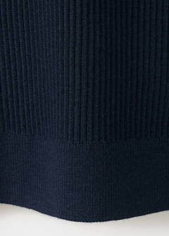 Rib-knit cotton-blend polo shirt — Navy 8