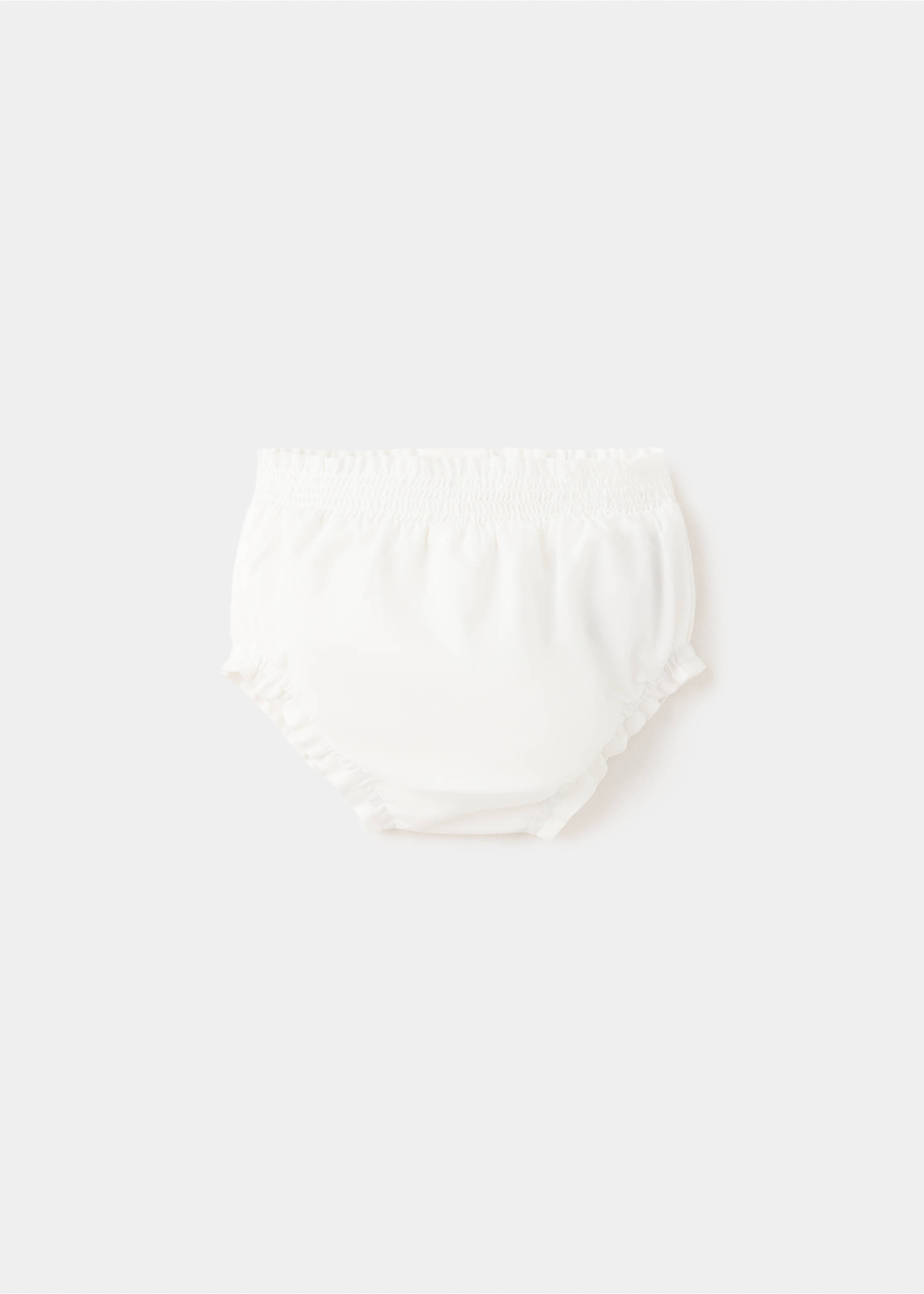 Cotton shorts with gathered details - Reverse of the article, Off White. Ref: 37084461-00.
