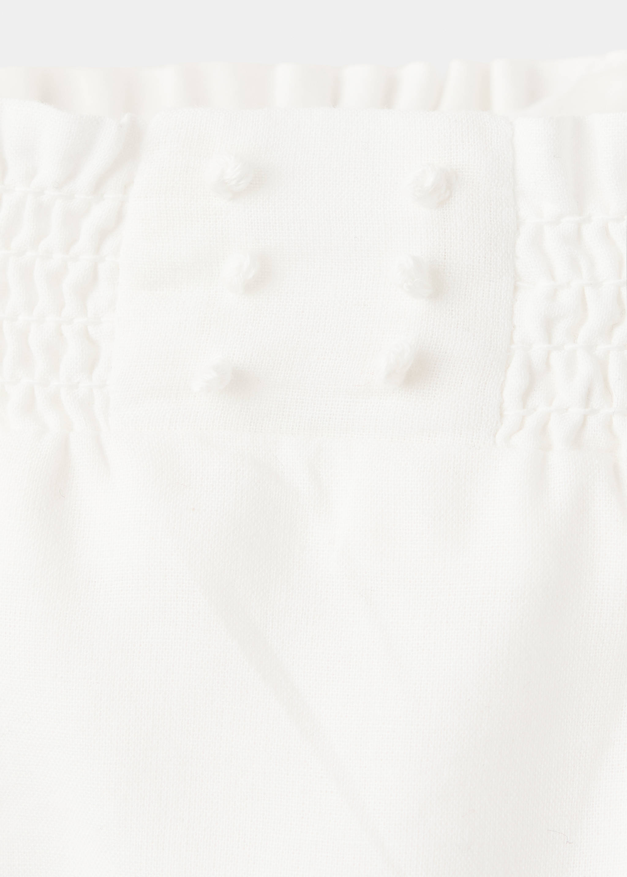 Cotton shorts with gathered details - Details of the article 8