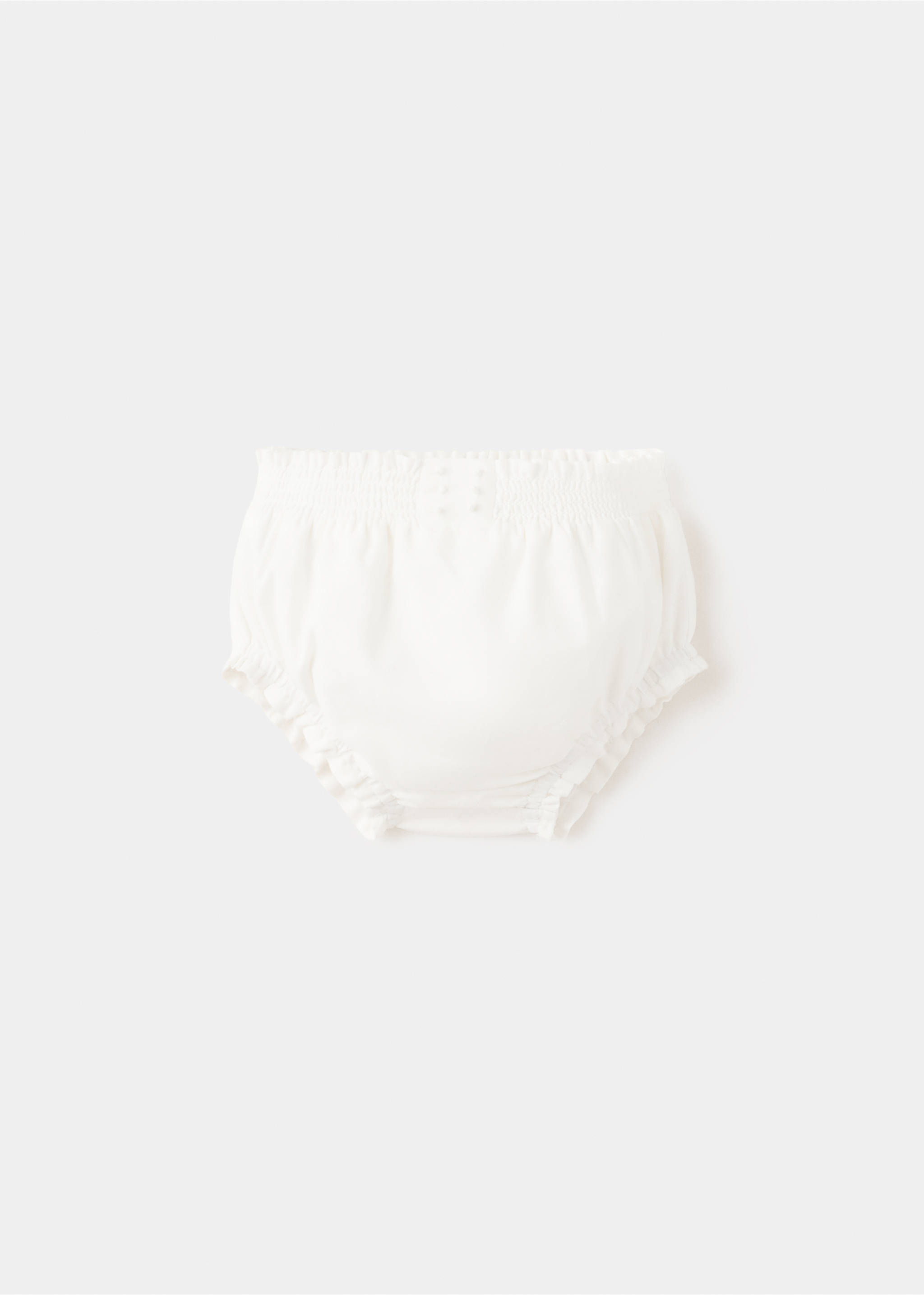 Cotton shorts with gathered details - Article without model, Off White. Ref: 37084461-00.
